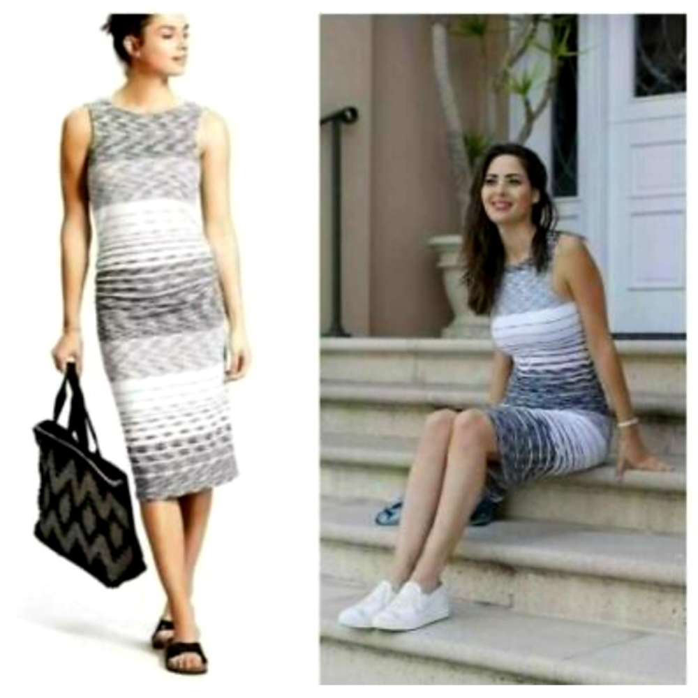 Athleta sunkissed striped midi dress